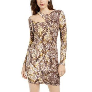 NWT Women's Guess L/S "Shasti" Snake-Print Cutout